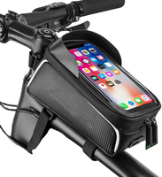 Bolsa de marco frontal para teléfono de bicicleta, bolsa impermeable para bicicleta, bolsa de tubo superior para montaje de teléfono de bicicleta, funda protectora para teléfono, accesorios, bolsa para ciclismo