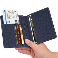 Cartera de viaje barata a la moda con soporte para billetes RFID para hombre, bolsa con ranuras para tarjetas, venta al por mayor