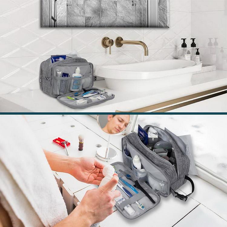 Bolsa de aseo personalizada a prueba de agua, organizador de almacenamiento de afeitado para baño de viaje, bolsas de lavado, artículos de tocador para hombres