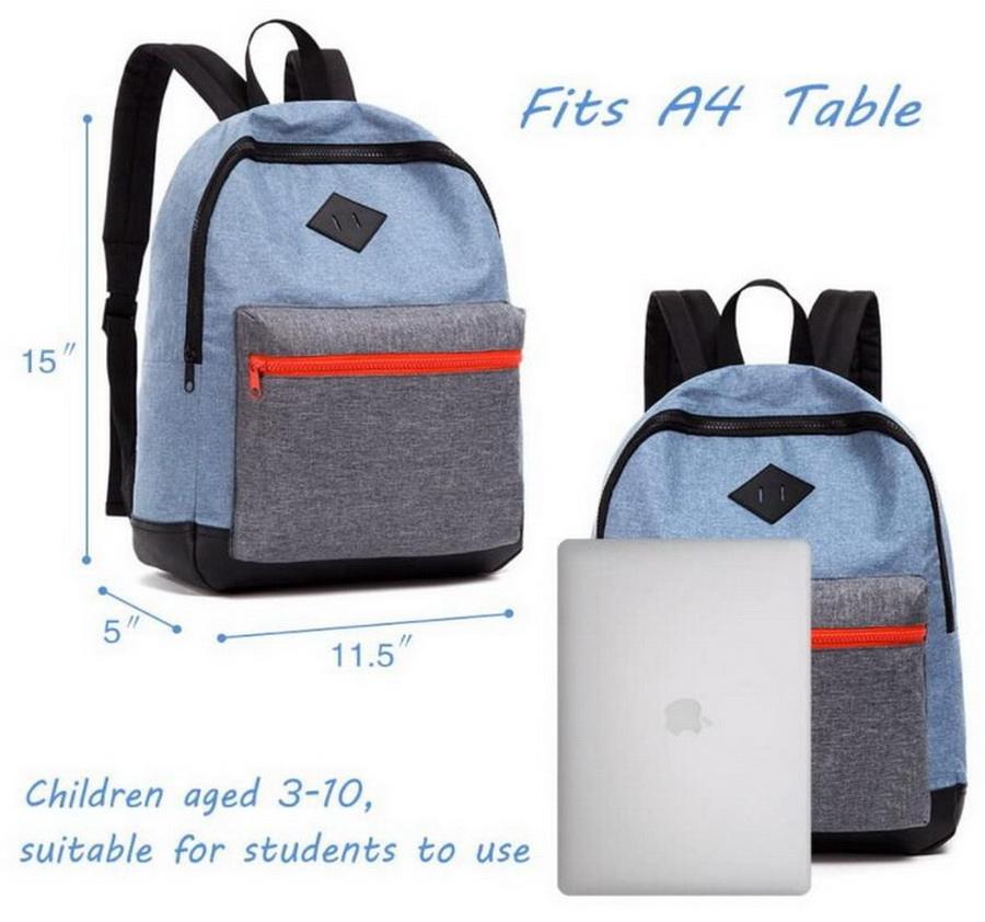 Mochila de lona para adolescentes con logotipo personalizado clásico, mochila de lona duradera para la escuela primaria