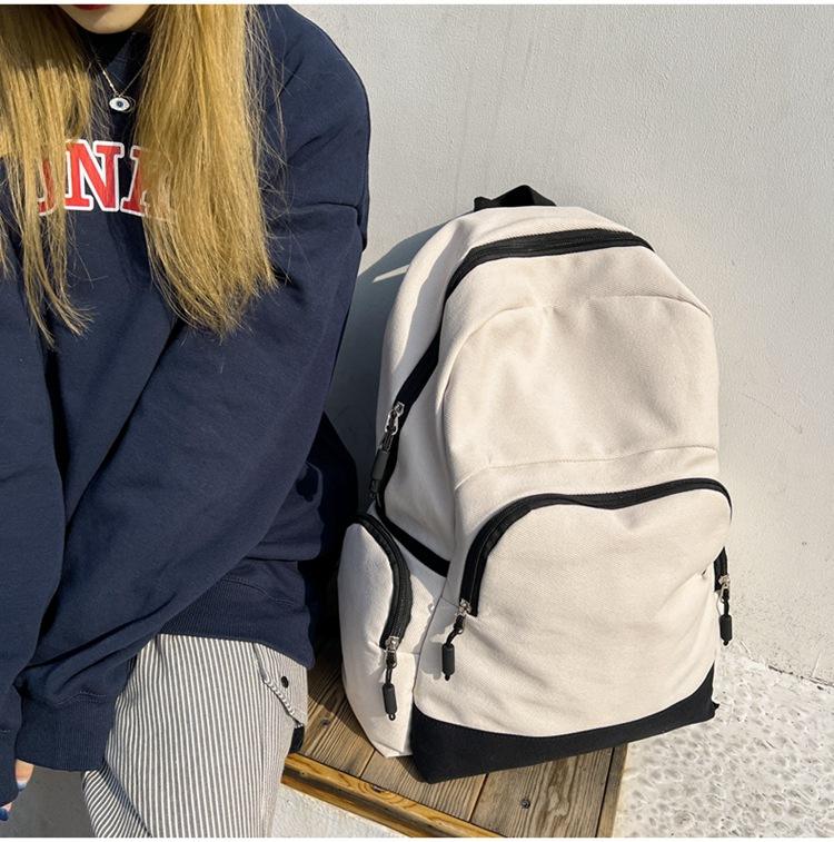 Mochila de estudiante universitaria duradera de estilo Harajuku japonés, mochila escolar con logotipo personalizado de ocio Vintage