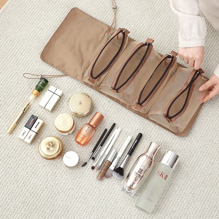 Bolsa de cosméticos de belleza de viaje y organizador de bolsa de maquillaje de tocador a granel