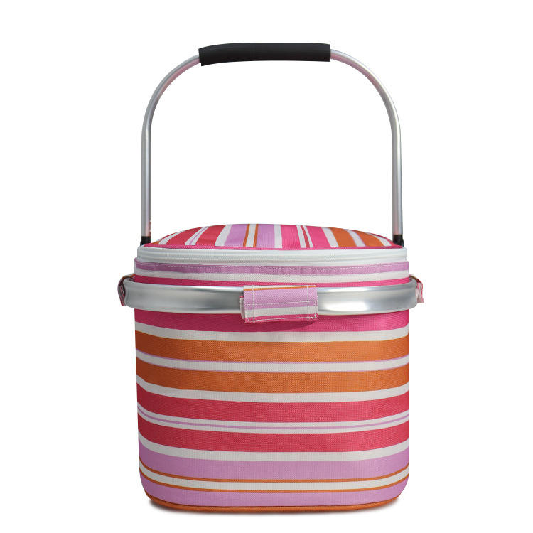 Bolsa de refrigerador de aislamiento de cesta de picnic portátil de gran capacidad impermeable al aire libre plegable personalizada de fábrica
