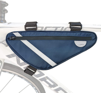 Bolsa de almacenamiento de tubo de travesaño delantero de bicicleta reflectante resistente al desgaste impermeable bolsa de marco de bicicleta triangular