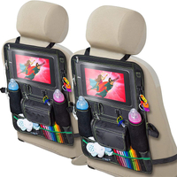 Gran almacenamiento para bebés, niños pequeños, soporte para tableta, iPad, pantalla táctil, apto para cochecito de bebé, alfombrilla para patadas, Protector de asiento trasero