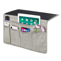 Organizador de caddie de cabecera de fácil instalación, 6 bolsillos, Control remoto, tableta, teléfono, gafas, bolsa de almacenamiento