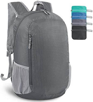 Mochila plegable fácil de plegar, impermeable, ligera, plegable, bolsa de viaje, mochila plegable promocional para hombres y mujeres