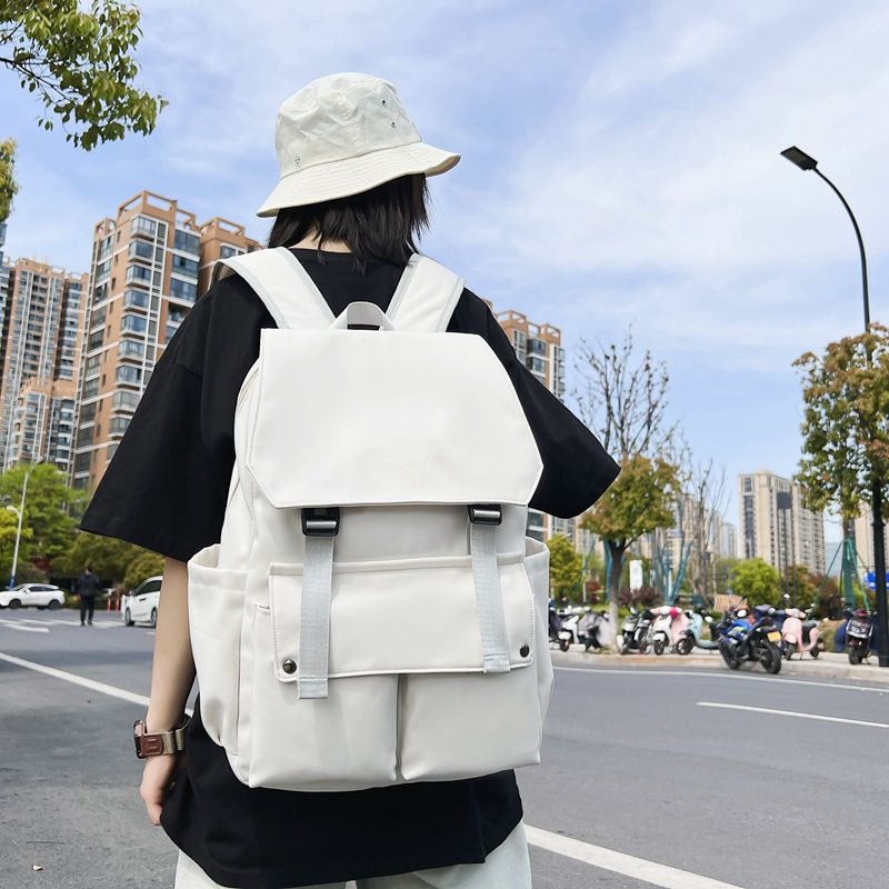 Mochilas escolares de estilo japonés, mochilas con logotipo impreso personalizado, mochila para estudiantes, mochila para ordenador portátil con solapa de gran capacidad