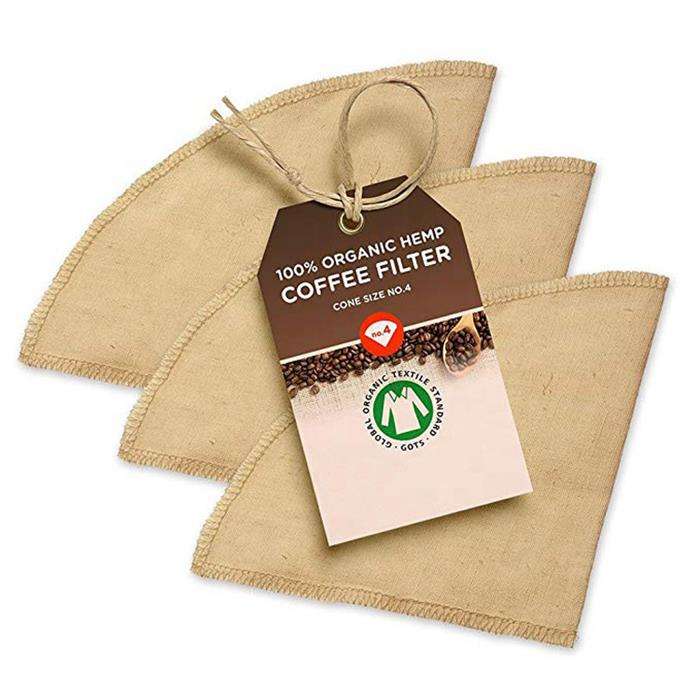 Logotipo personalizado Durable Overlock Costuras Color natural Respetuoso con el medio ambiente Reutilizable GOTS Cáñamo Yute Tela de algodón orgánico Filtro de café