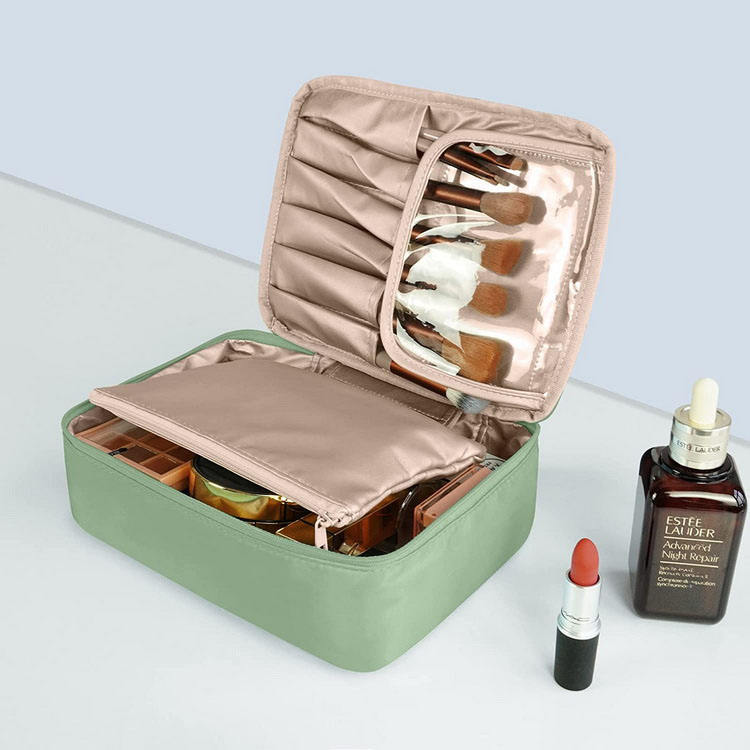 El logotipo de encargo del bolso cosmético del regalo promocional impermeable compone los bolsos de los cosméticos del viaje de la belleza