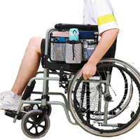 Bolsa de almacenamiento ajustable para silla de ruedas Oxford Walker con portavasos para personas mayores