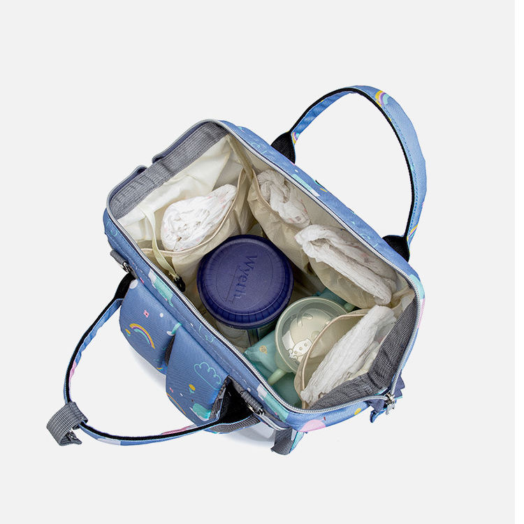 Bolsa de pañales de maternidad, mochila, bolsa de pañales, bolsas de bebé Upsimples para mamá y papá con puerto de carga USB, correas para cochecito