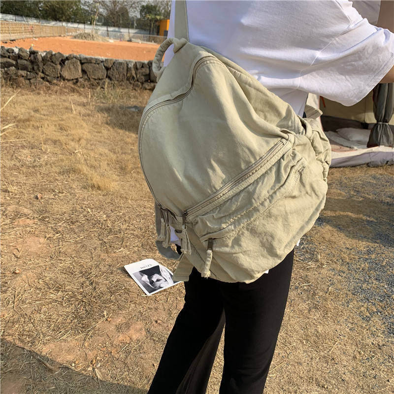 Bolso con logotipo personalizado, mochila de moda con tapa enrollable, mochilas grandes de lona, ​​mochila informal para exteriores para hombre y mujer