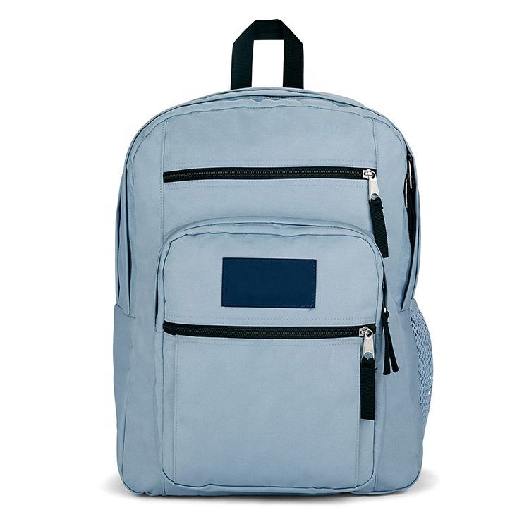 Mochila con compartimento para portátil de 15 pulgadas de poliéster con estilo personalizado, mochila para exteriores, mochila escolar de viaje para adolescentes