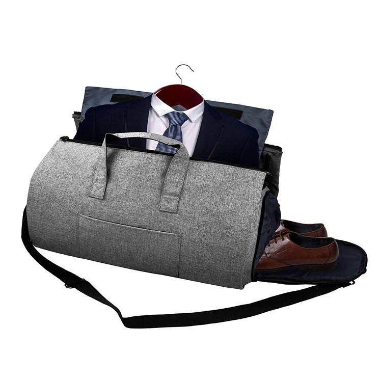 Premium Convertible plegable viaje viaje equipaje de mano Duffle ropa bolsa cubierta lujo personalizado traje viaje Duffel Bag