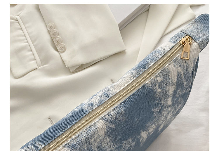 Bolso de mensajero cruzado de lona de algodón teñido anudado simple de un hombro a la moda bolso de lona para mujer
