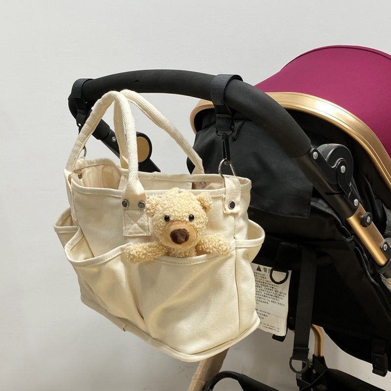 Fabricación de algodón personalizado bebé bandolera lienzo momia bolso mujer gran capacidad bolsa de fin de semana