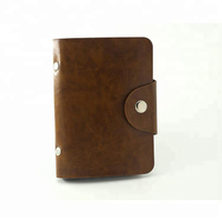 Mini billetera de bolsillo con tarjetero de cuero PU