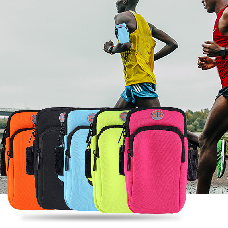 Brazalete deportivo para correr Universal Gym Workout Arm Cross Body Shoulder Bag Outdoor Waist Bum Bag Travel Passport Wallet Bag al por mayor