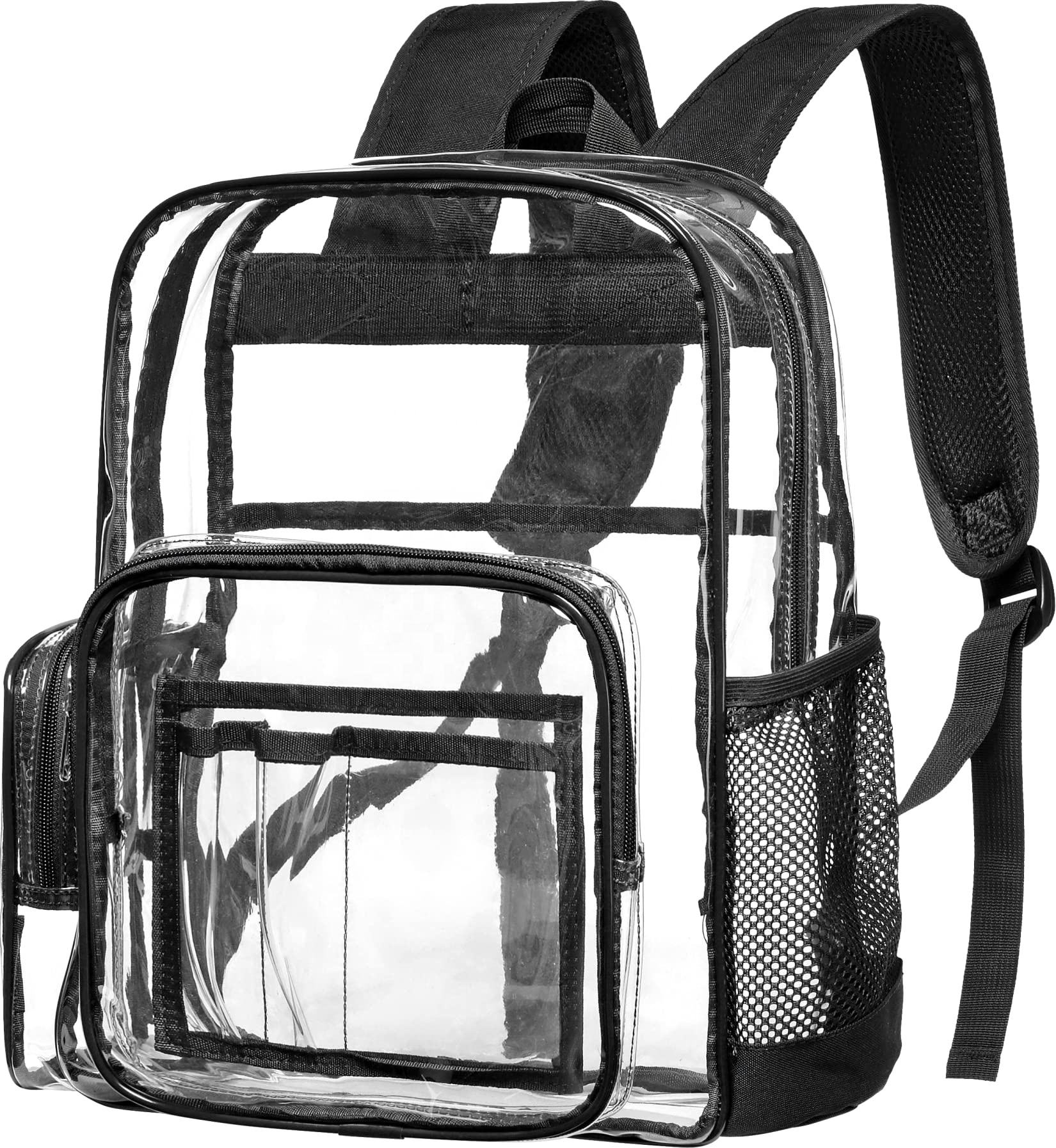 Mochilas transparentes de PVC impermeables de gran capacidad para estudiantes, compartimento transparente para computadora portátil, mochila para exteriores, mochilas escolares