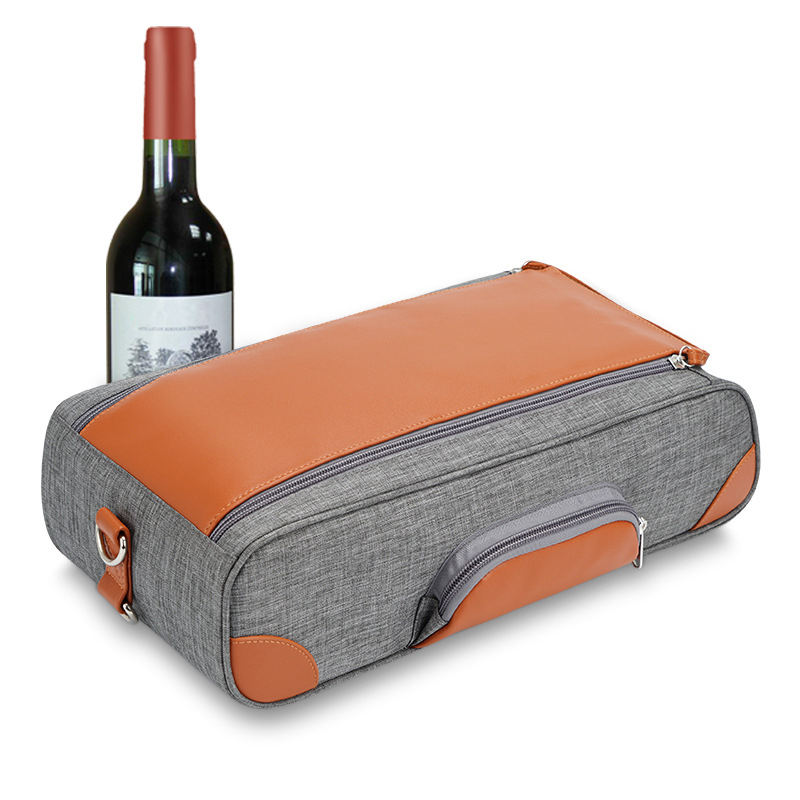 Multifuncional al aire libre al por mayor portátil a prueba de fugas de alta calidad de viaje picnic sling aislado tote cooler bag para vino