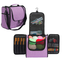 Máquina de coser multifuncional portátil popular de Amazon, kit de costura de ganchillo de hilo tejido a mano, bolsa de almacenamiento de aguja e hilo