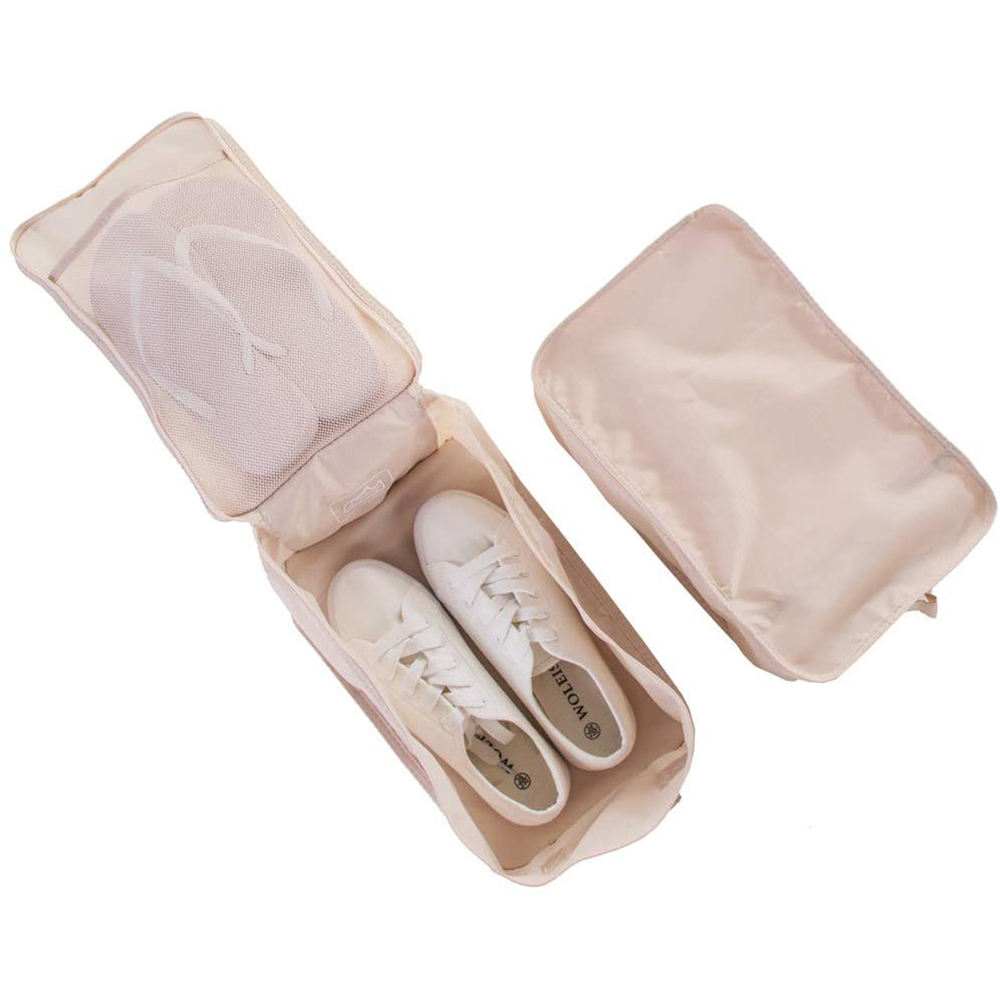 Promoción precio barato damas impermeable bolsa de polvo de zapatos logotipo personalizado bolsa de zapatos de viaje
