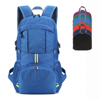 Mochila plegable personalizada, mochila portátil ultraligera para deportes al aire libre, bolsa de viaje para acampar para hombres y mujeres