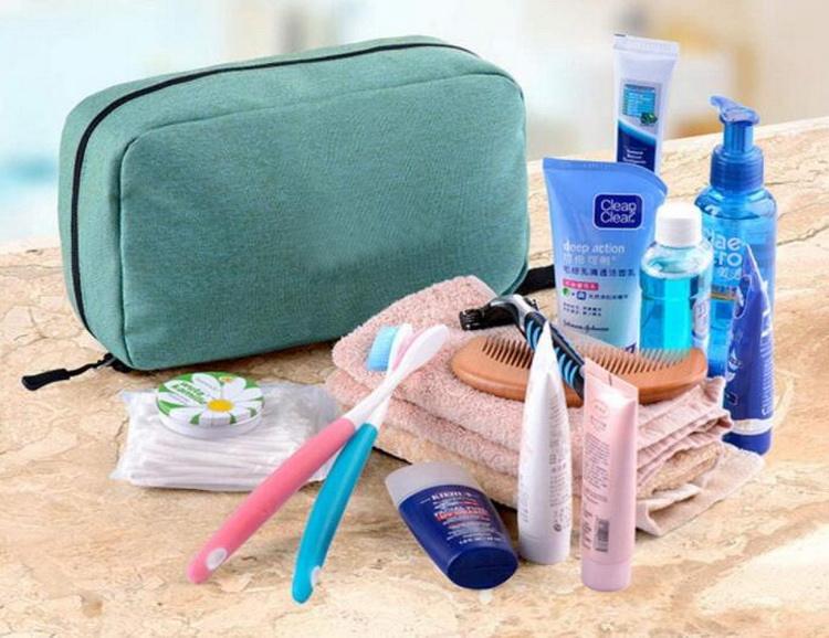 Organizador de maquillaje cosmético plegable plegable a prueba de agua viaje impermeable baño afeitado neceser almacenamiento