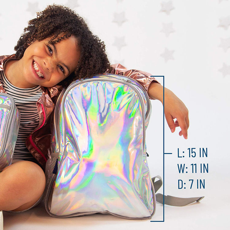 Venta al por mayor brillo chispeante personalizado primaria niños escuela mochila grande moda estudiante libro mochila