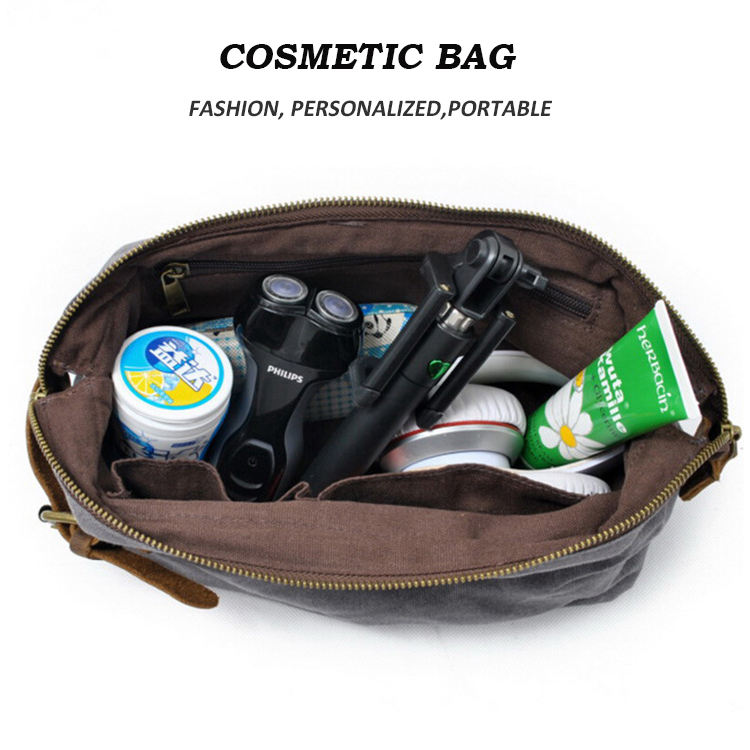 Bolsa de almacenamiento de cosméticos de lona impermeable, cosméticos de belleza personalizados, bolsas de aseo
