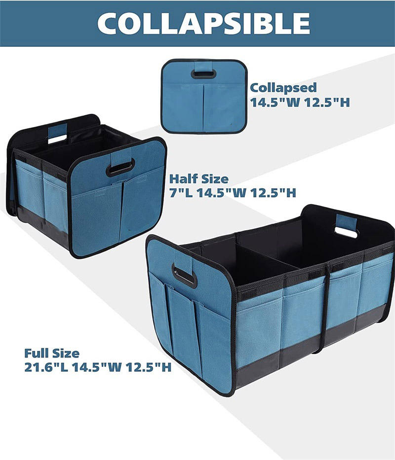 Caja de almacenamiento plegable para coche, organizador de maletero, caja de almacenamiento plegable, organizador de maletero de coche para camión suv