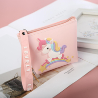 Bolsa de silicona personalizada para almacenamiento de llaves de auriculares, monedero con cambio de unicornio, monedero, monedero para niñas pequeñas