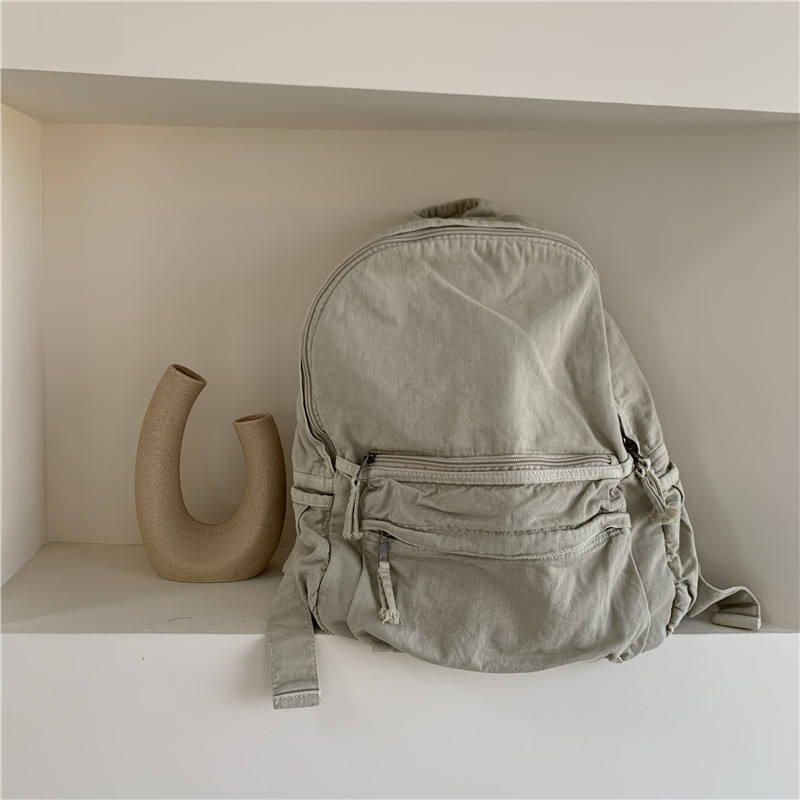Bolso con logotipo personalizado, mochila de moda con tapa enrollable, mochilas grandes de lona, ​​mochila informal para exteriores para hombre y mujer