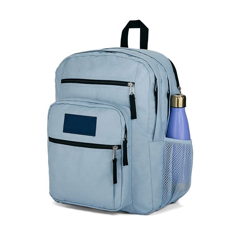 Mochila con compartimento para portátil de 15 pulgadas de poliéster con estilo personalizado, mochila para exteriores, mochila escolar de viaje para adolescentes