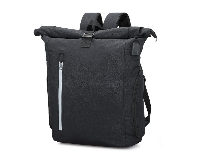 Durable portátil de gran capacidad logotipo personalizado correa suave impermeable poliéster rolltop mochila bolsa para mochila unisex