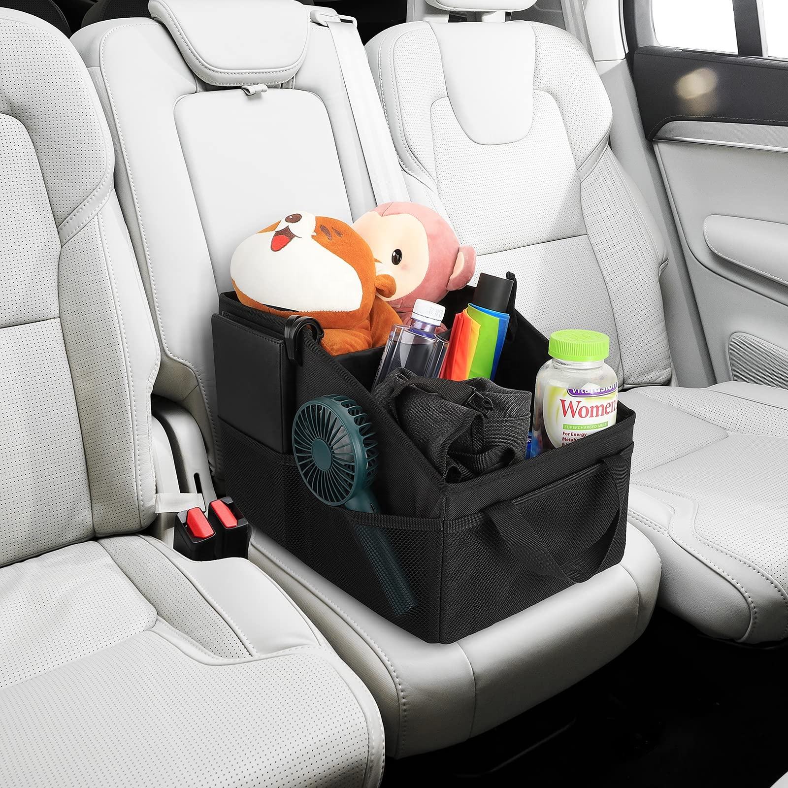 Bolsa organizadora de asiento delantero plegable para maletero de coche, juguete para exteriores, organizador de almacenamiento para asiento trasero de coche