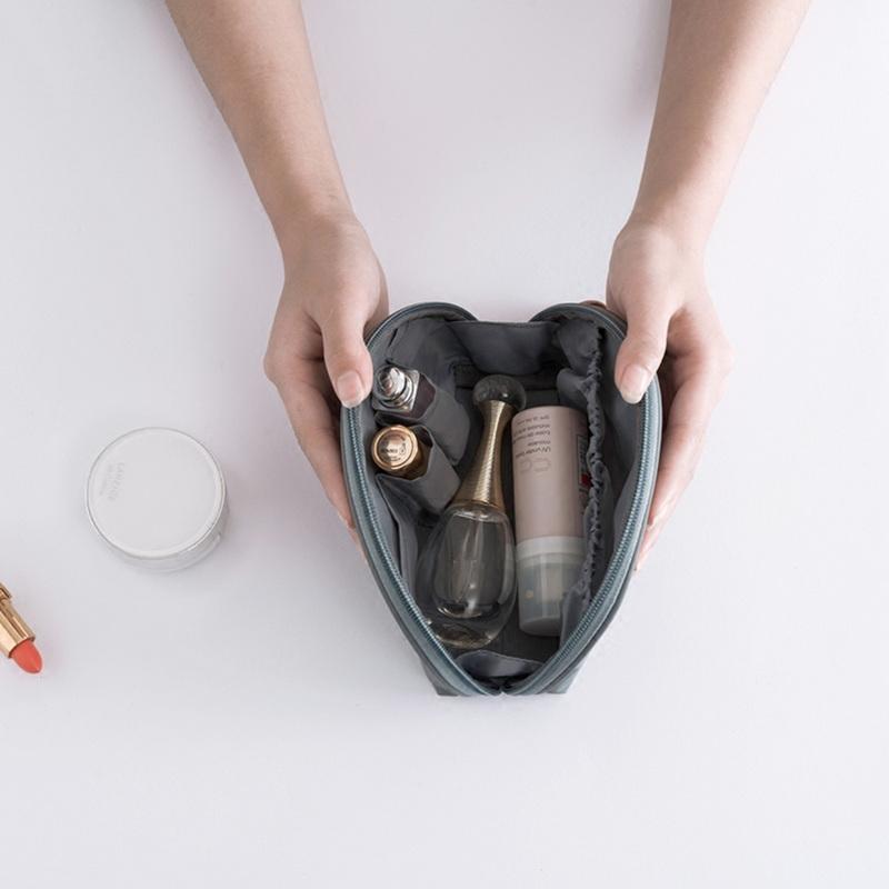 Nuevo diseño de bolsas de aseo con bolsa de maquillaje cosmético de viaje con forma de concha