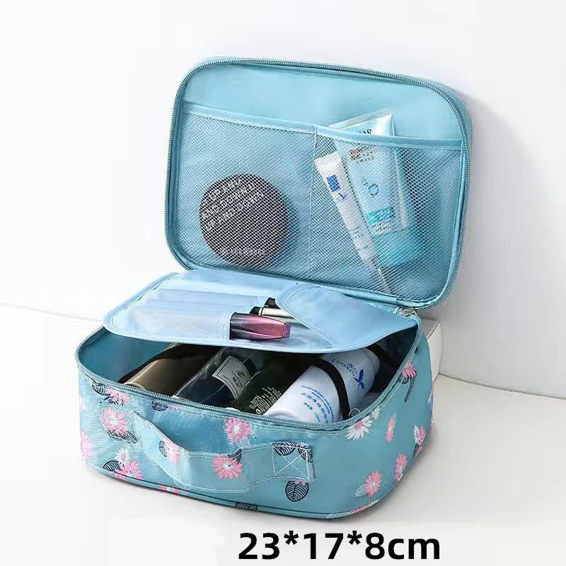 Bolso cosmético de viaje impermeable duradero de señora Pink Cosmetic Bag Oxford impreso personalizado