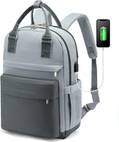 Multi compartimentos de nailon de alta calidad con carga USB para hombre, mochila para ordenador portátil con logotipo personalizado, mochila de viaje para el trabajo y la escuela