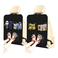 Protector de asiento de coche Kick Mats Paquete de 2 protectores de asiento de coche para asiento trasero de coche con bolsillos organizadores Kick Mat Protector de asiento trasero