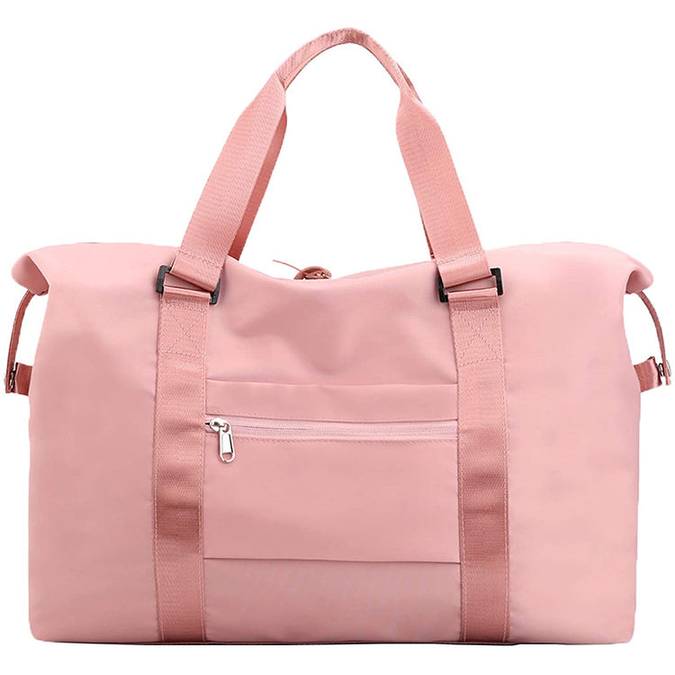 Weekender Girls Duffel Bags Tote Custom Sublimation Logo Travel Pink Duffle Bag para mujeres