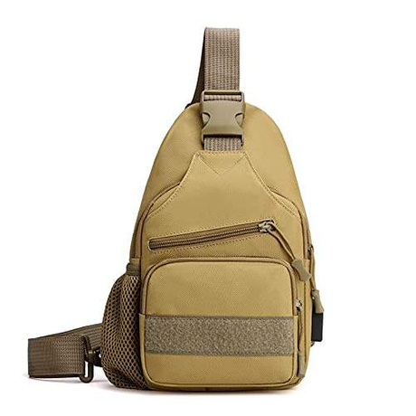 Crossbody Shoulder Bags Sling Bag para hombres Viajes al aire libre Senderismo Mochila Casual Pecho Mochila con cable USB Amarillo Barato al por mayor