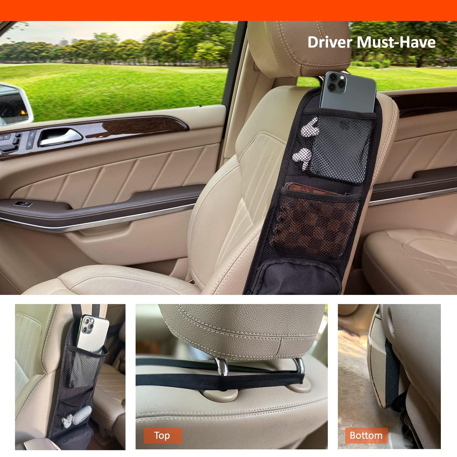 Organizador de bolsillo lateral para asiento de coche delantero de malla multifuncional duradero conveniente con logotipo personalizado SUV Track