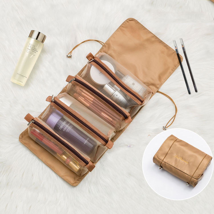 Bolsa de cosméticos de belleza de viaje y organizador de bolsa de maquillaje de tocador a granel