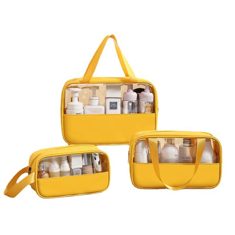 bolsa de cosméticos de nylon Bolsas de cosméticos de viaje impermeables de gran capacidad portátiles Bolsa de cosméticos transparente