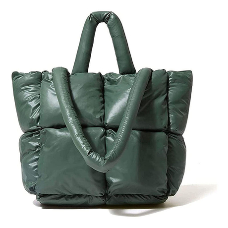 Bolso acolchado acolchado para mujer, bolso de mano personalizado, grande, suave, acolchado, para invierno, bolso de mano, almohada de nailon, bolso de compras