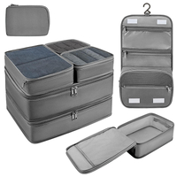 Viaje portátil de alta calidad impermeable duradero viaje 8 piezas conjunto organizador de equipaje cubos de embalaje