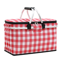 Bolsa térmica reutilizable con logotipo personalizado, con logotipo, nevera plegable, cesta de picnic con asa para mujeres y hombres