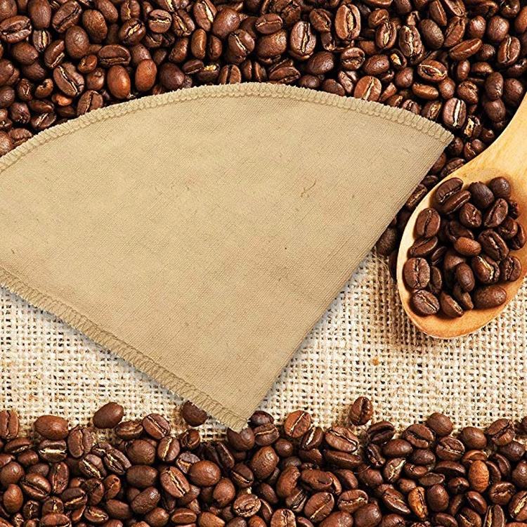 Bolsa de filtro de café reutilizable, filtro de café de tela de algodón orgánico 100% ecológico